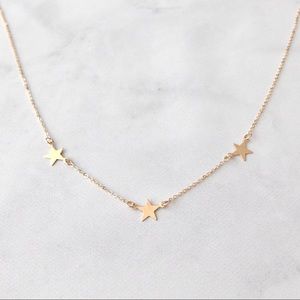 Star trio necklace in 14k gold fill